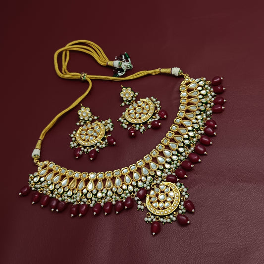 Premium Quality Kundan Necklace & Earrings Jewelry Set