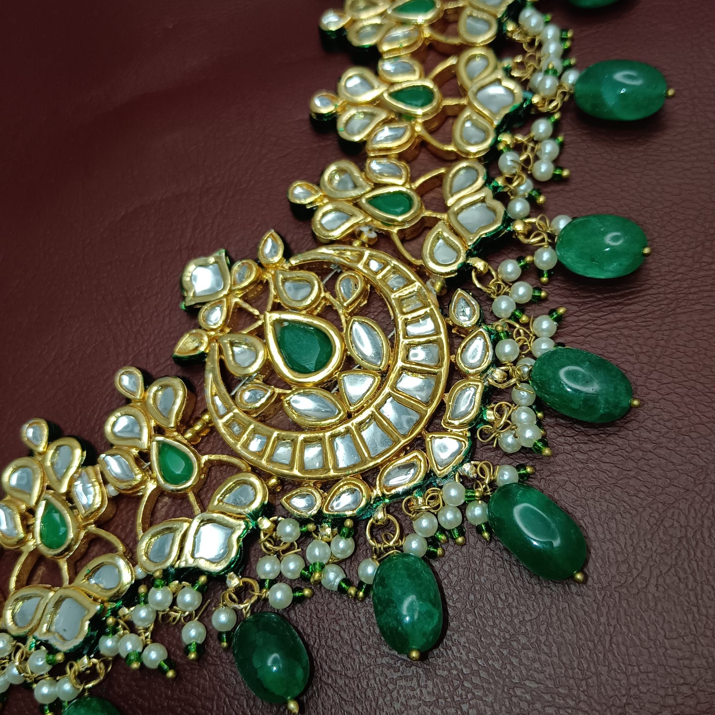 Premium Quality Jadau Necklace & Earrings with Back Minakari