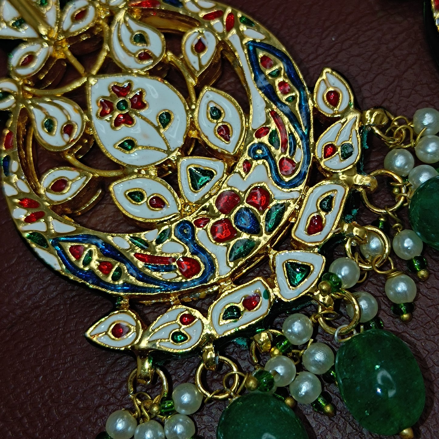 Premium Quality Jadau Necklace & Earrings with Back Minakari